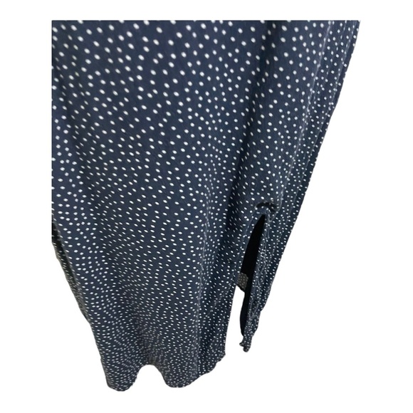 Abercrombie & Fitch womens midi long dress V neck polk dot side sip. Size XLP - Picture 3 of 10